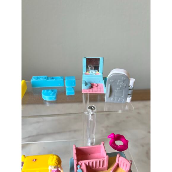 Vintage Random Blue box Tiny Dreams Dollhouse Dolls Polly Pocket stages - Picture 3 of 14
